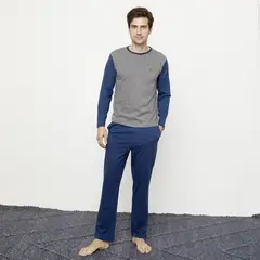 NEWPORT - Pijama Largo Algodón Hombre