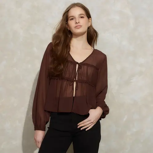 SYBILLA - Blusa Manga Larga Mujer