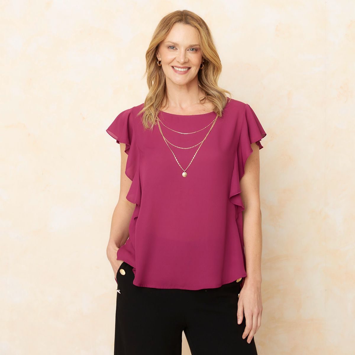 S COCCI - Blusa con Collar Mujer S. Cocci