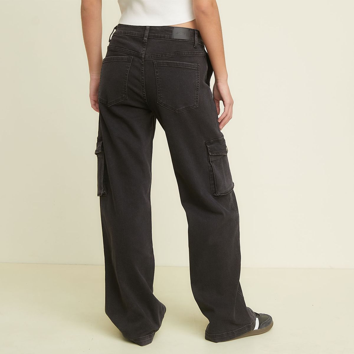 SYBILLA - Pantalón Cargo Tiro Alto Mujer Sybilla