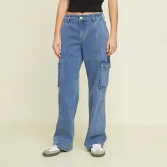 SYBILLA - Pantalón Cargo Tiro Alto Mujer
