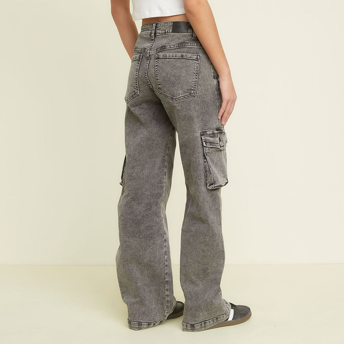 SYBILLA - Pantalón Cargo Tiro Alto Mujer Sybilla