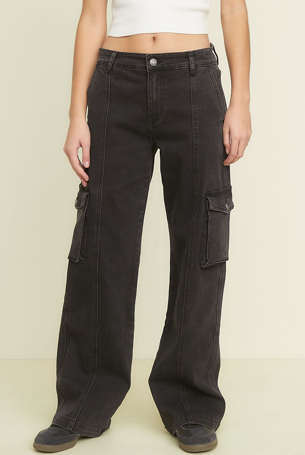 SYBILLA - Pantalón Cargo Tiro Alto Mujer Sybilla