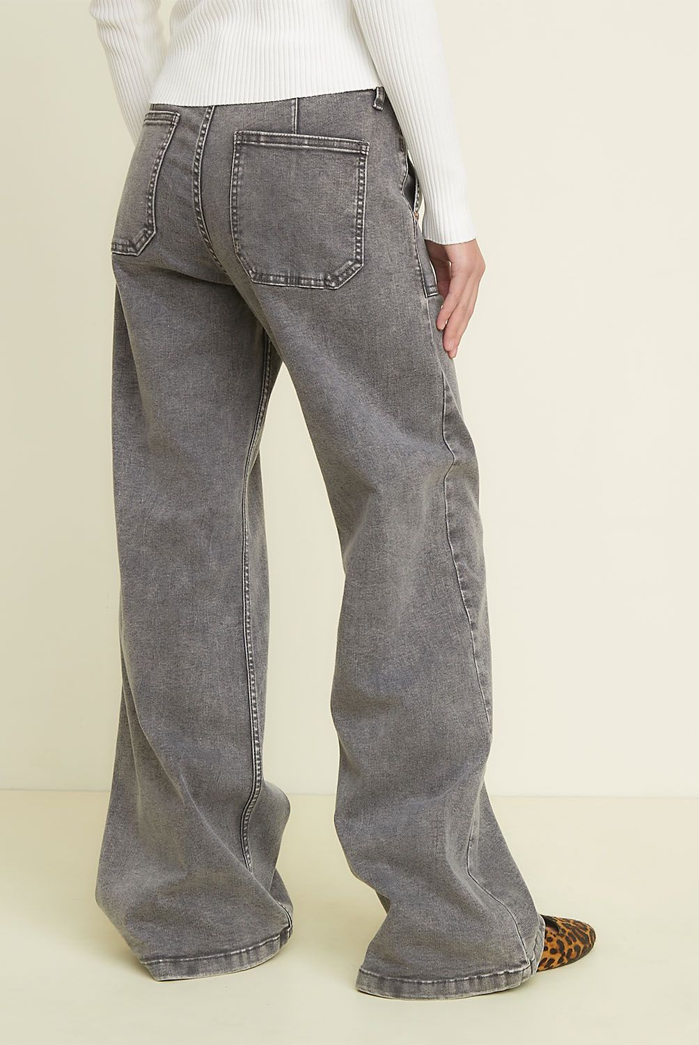 SYBILLA - Pantalón Wide Leg Tiro Medio Mujer Sybilla