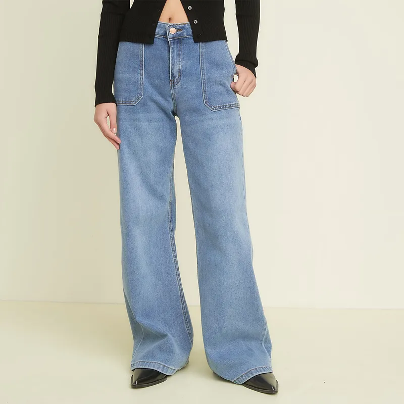 SYBILLA - Pantalón Wide Leg Tiro Medio Mujer Sybilla