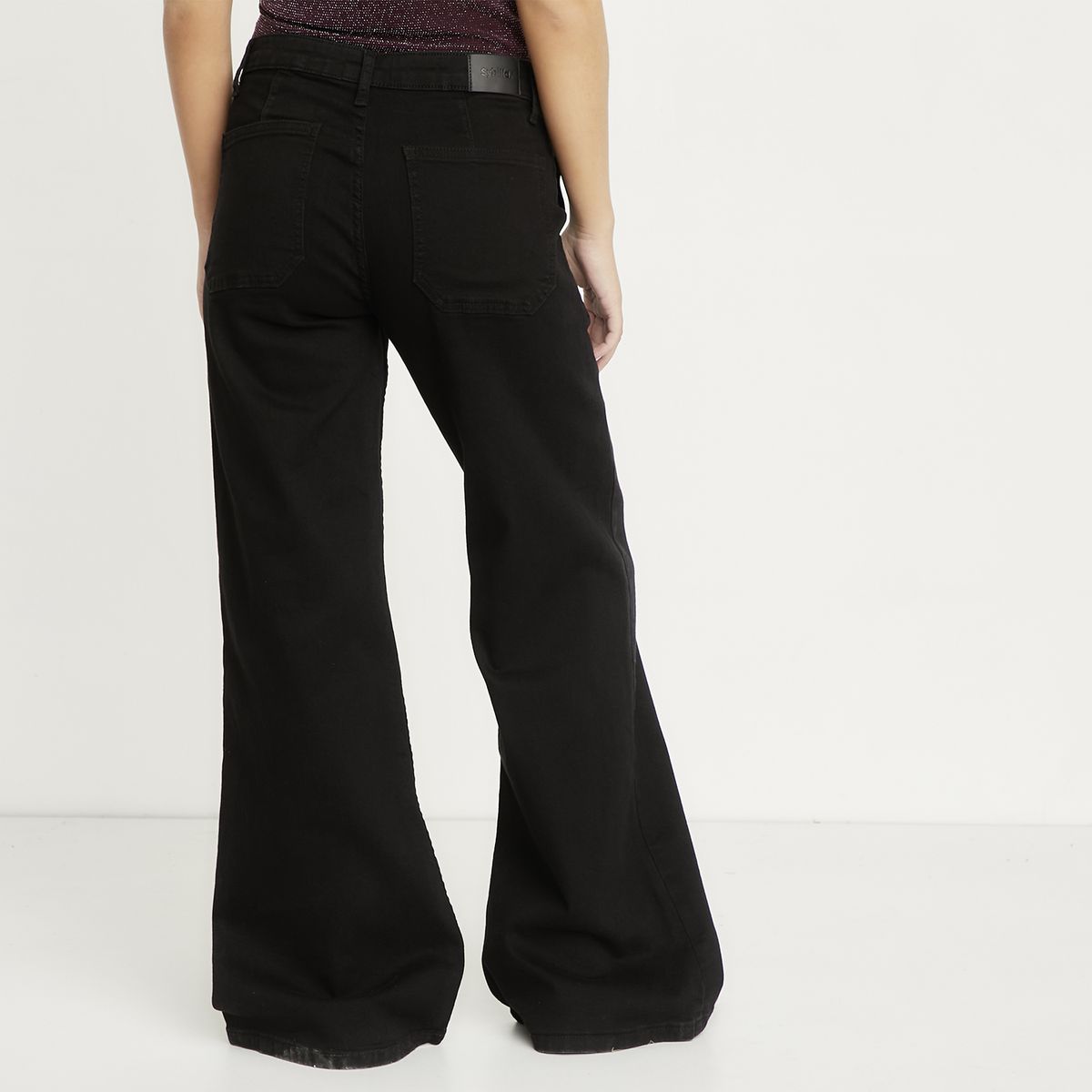 SYBILLA - Pantalón Wide Leg Tiro Medio Mujer Sybilla
