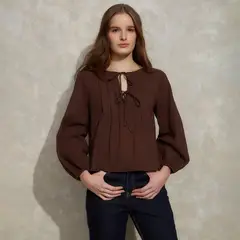SYBILLA - Blusas Manga Larga Algodón Mujer