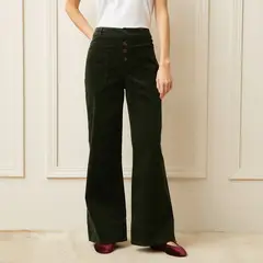 BASEMENT - Pantalón Flare Tiro Medio Mujer
