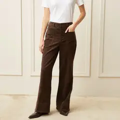 BASEMENT - Pantalón Flare Tiro Medio Mujer