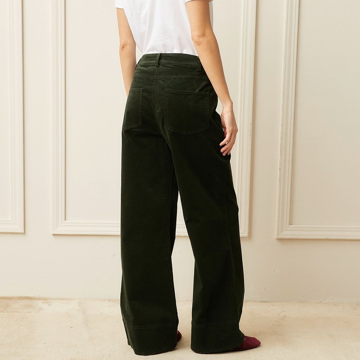 BASEMENT - Pantalón Flare Tiro Medio Mujer Basement