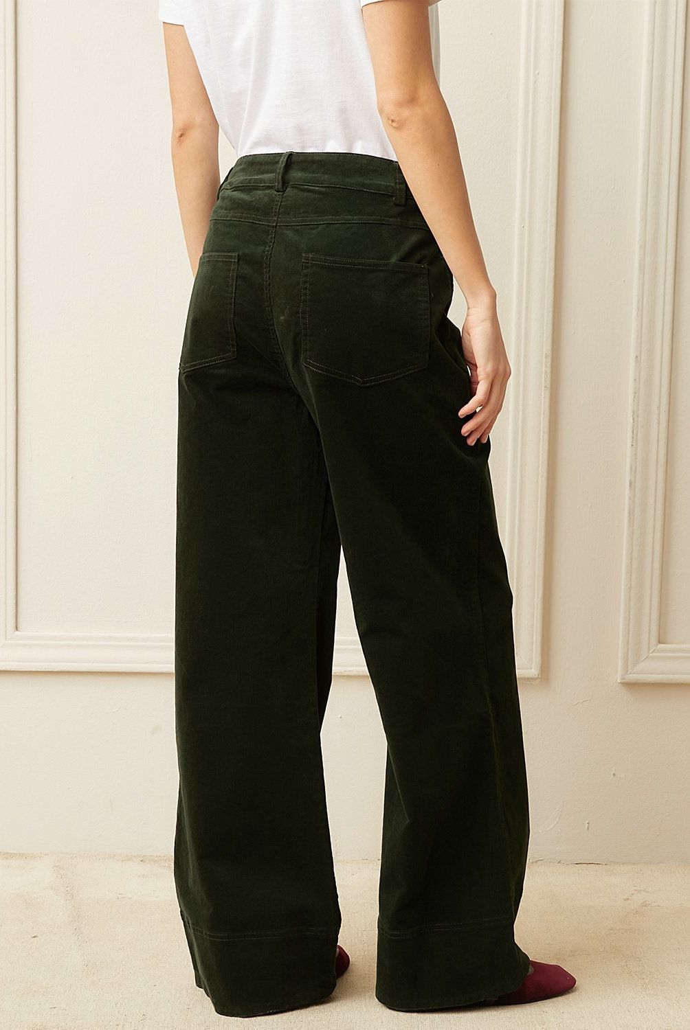 BASEMENT - Pantalón Flare Tiro Medio Mujer Basement