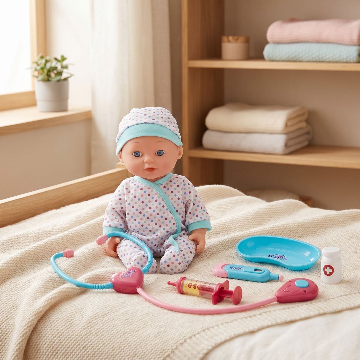 KIDS N PLAY - Muñeca Con Accesorios De Doctor  Kids N Play