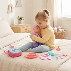 KIDS N PLAY - Muñeca Con Mochila Y Acessorios