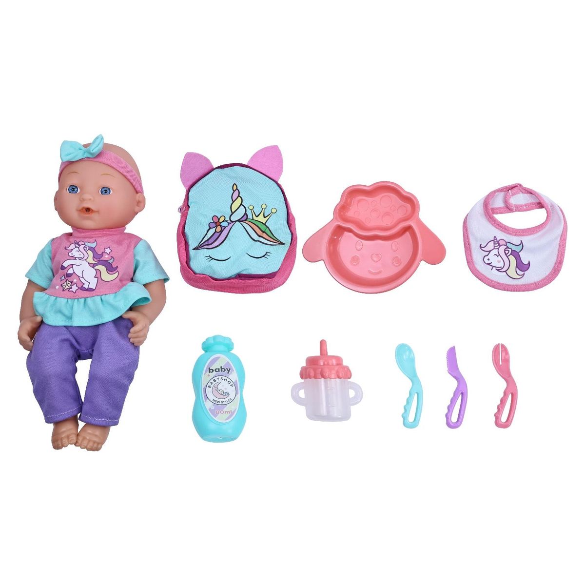 KIDS N PLAY - Muñecas Con Mochila Unicornio Kids N Play