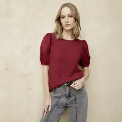 BASEMENT - Polera Manga Corta Algodón Mujer