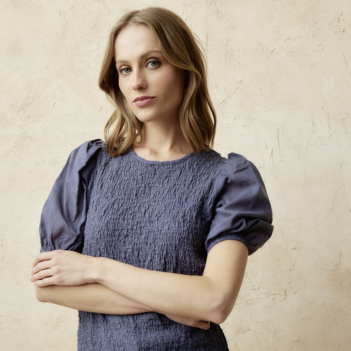 BASEMENT - Polera Manga Corta Algodón Mujer Basement