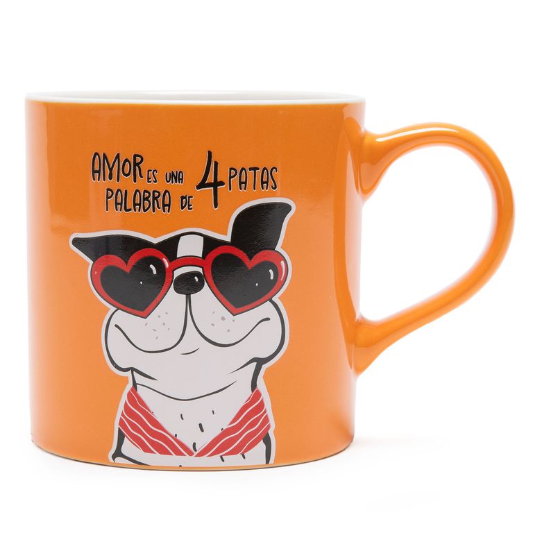 Mug 635 Ml Mascotas Naranja Taza