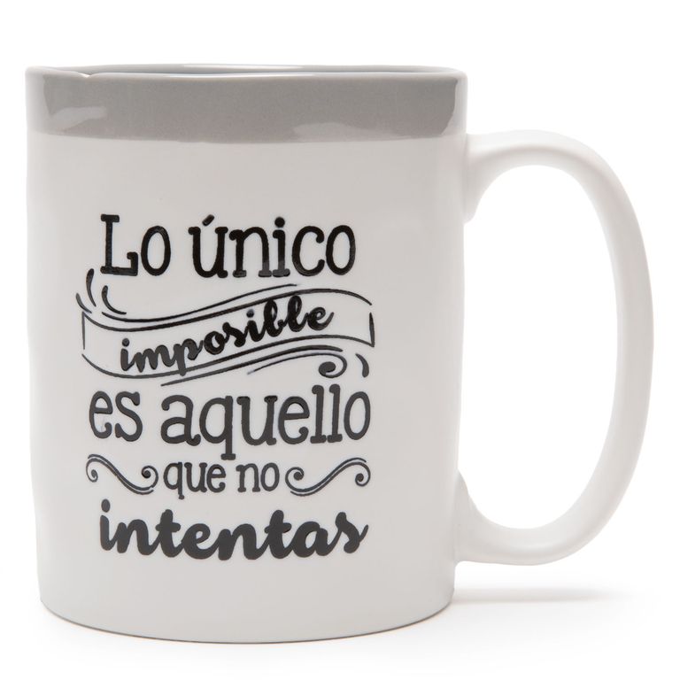 Mug Frases Xxx 460Ml Gris