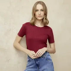 BASEMENT - Polera Algodón Mujer