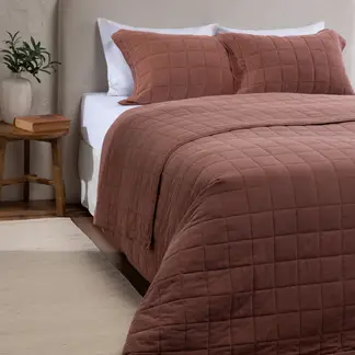 CASA CANTABRIA - Cubrecama Stone Wash Terracota