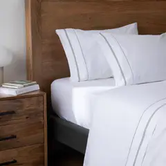 BASEMENT HOME - Juego De Sábanas Hotel Classic Beige Super King