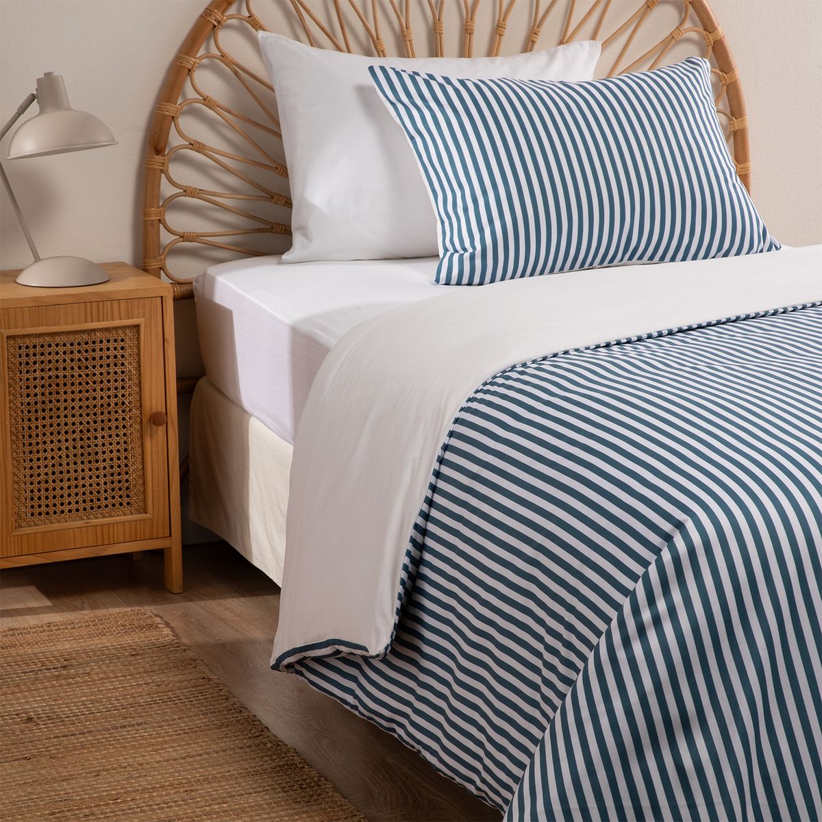 MICA KIDS - Funda Plumón Wash Line Azul 1.5 Plaza Mica Kids