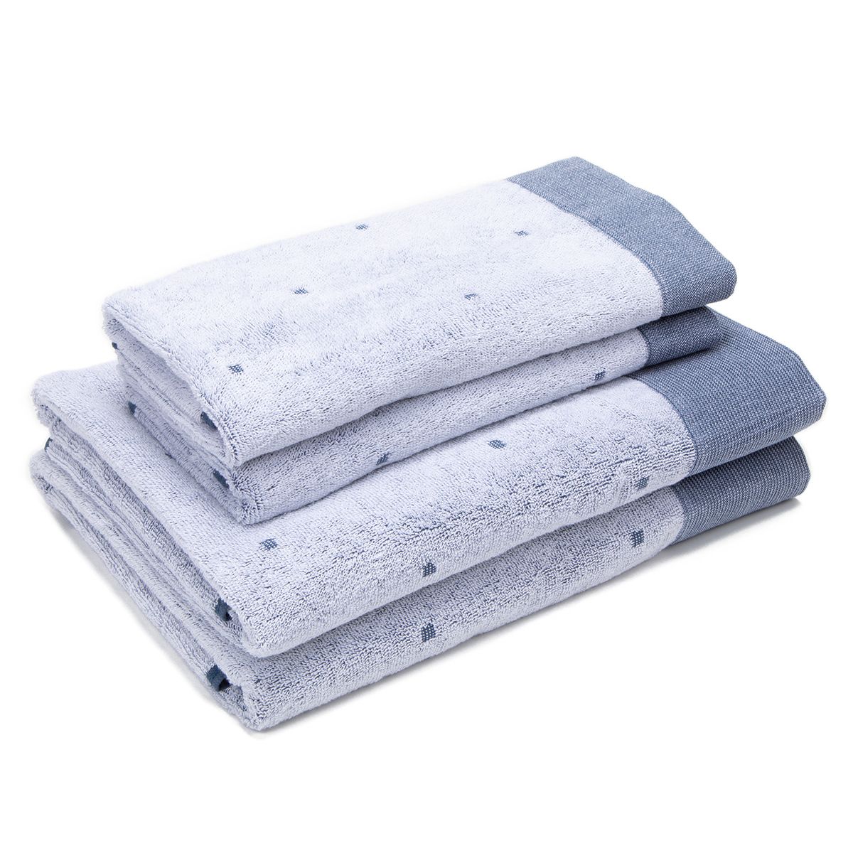 BENETTON - Juego De Toallas Cm S4 Mel Dots Azul Benetton