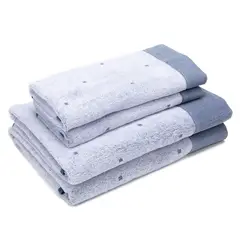 BENETTON - Juego De Toallas Cm S4 Mel Dots Azul