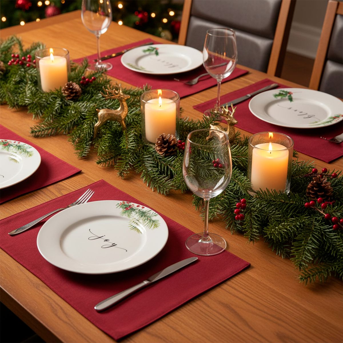 ROBERTA ALLEN - Set 4 Platos Navidad Con Caja 19 CM Roberta Allen