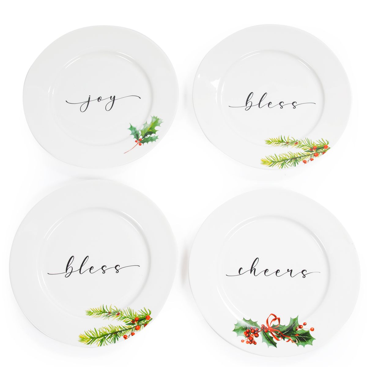 ROBERTA ALLEN - Set 4 Platos Navidad Con Caja 19 CM Roberta Allen