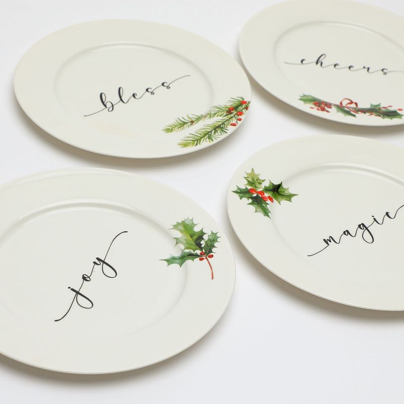 ROBERTA ALLEN - Set 4 Platos Navidad Con Caja 19 CM Roberta Allen