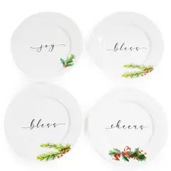 ROBERTA ALLEN - Set 4 Platos Navidad Con Caja 19 CM