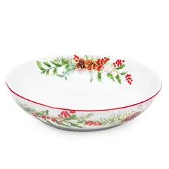 ROBERTA ALLEN - Ensaladera Muerdago 28.5 Cm Rim Rojo