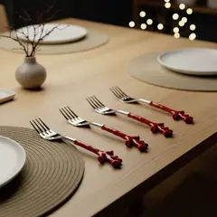 BASEMENT HOME - Set 4 Tenedores Aperitivo Coral Mar