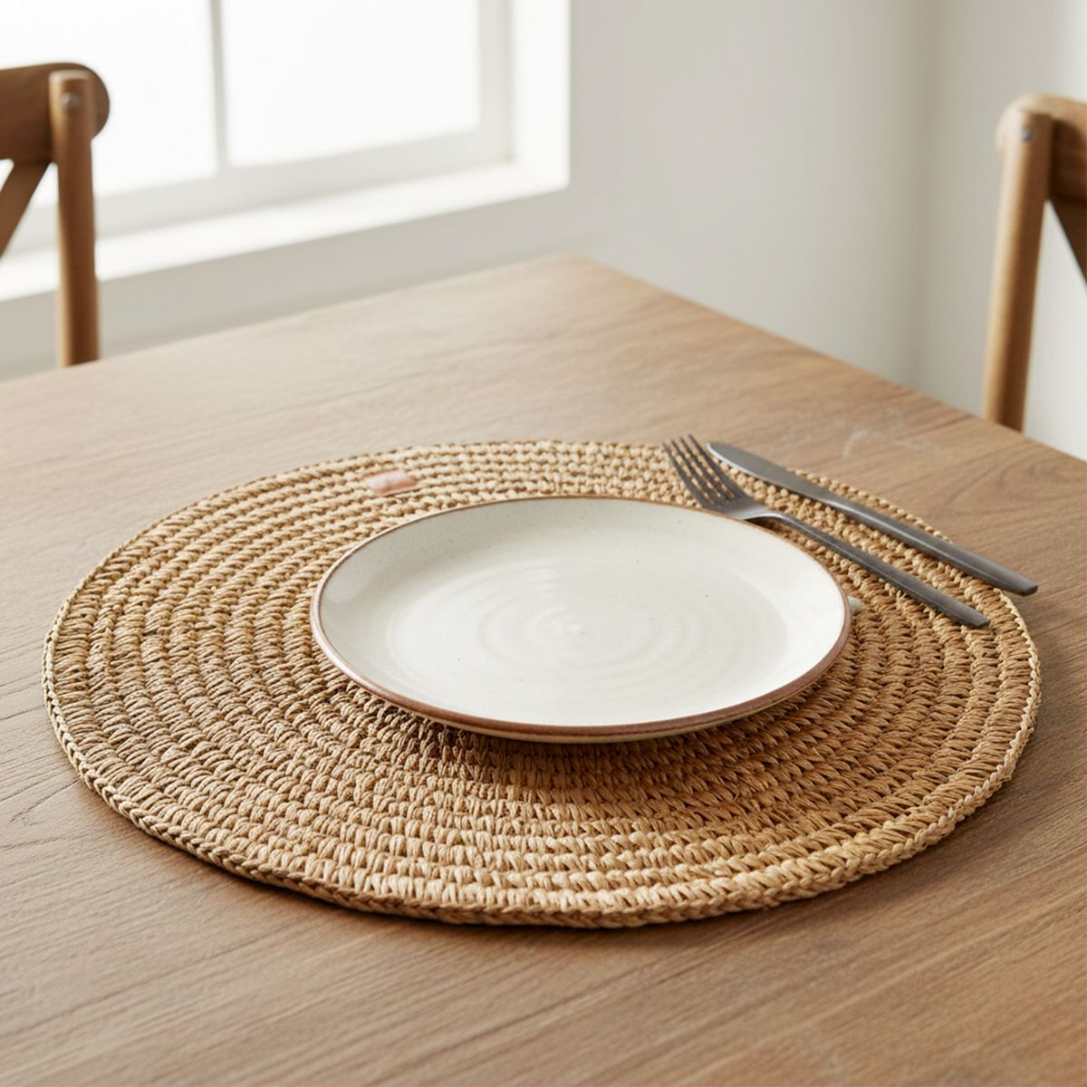 CASA CANTABRIA - Individual Redondo Thai Beige 35 cm Casa Cantabria