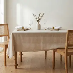 BASEMENT HOME - Mantel De Lino Rectangular Cotton Linen
