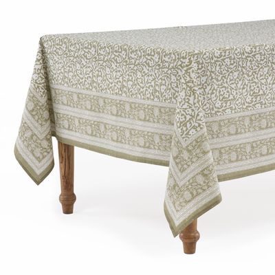 Imagen 2 del producto Mantel Rectangular Estampado Verde Block Print