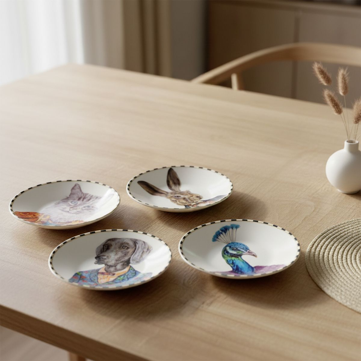 ROBERTA ALLEN - Set 4 Platos 10 Cm Animales Market Bloom Roberta Allen