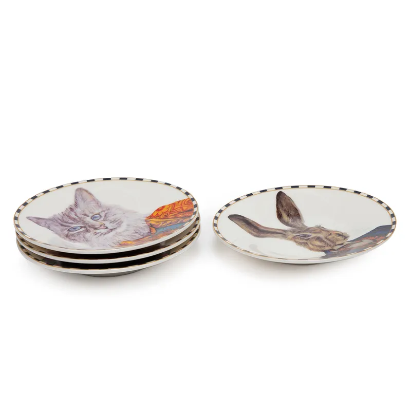 ROBERTA ALLEN - Set 4 Platos 10 Cm Animales Market Bloom Roberta Allen