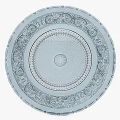 ROBERTA ALLEN - Plato Base 30 cm Vidrio Labrado Azul