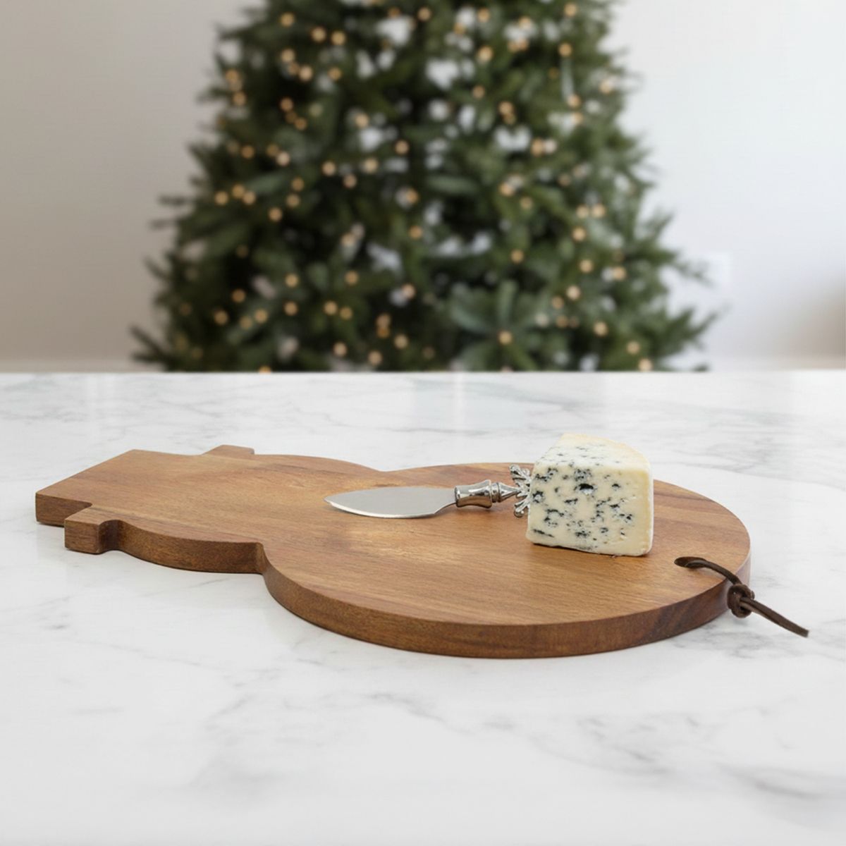 ROBERTA ALLEN - Tabla Aperitivo Mono de Nieve 36x23.5x1.5 cm Snowman Madera Acacia Roberta Allen