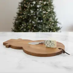 ROBERTA ALLEN - Tabla Aperitivo Mono de Nieve 36x23.5x1.5 cm Snowman Madera Acacia