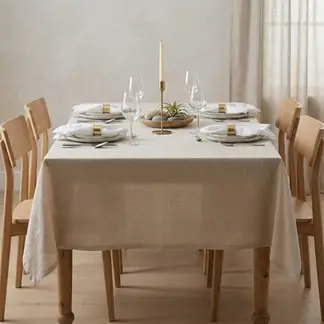 BASEMENT HOME - Mantel De Lino Rectangular Cotton Linen