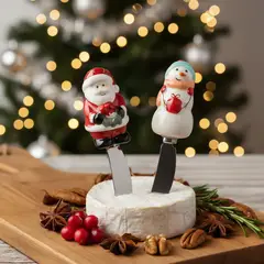 ROBERTA ALLEN - Set 2 Cuchillos Queso Navidad