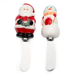 ROBERTA ALLEN - Set 2 Cuchillos Queso Navidad
