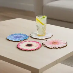 ROBERTA ALLEN - Set 4 Posavasos Flori Naif Gipsy