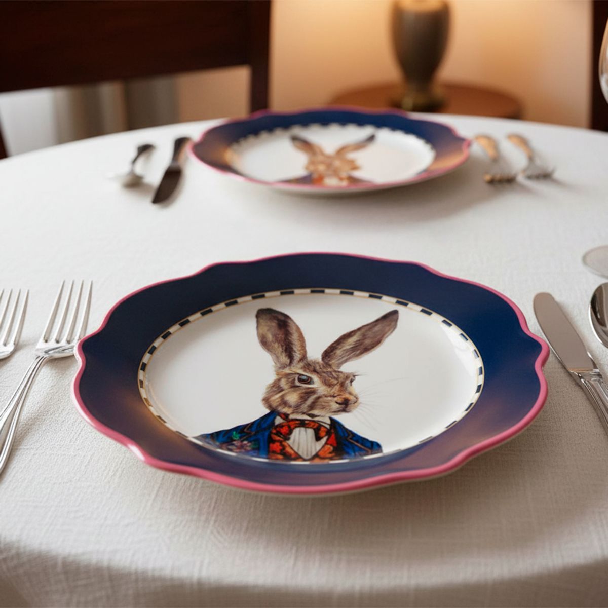 ROBERTA ALLEN - Plato Postre 21 cm Conejo Market Bloom Roberta Allen