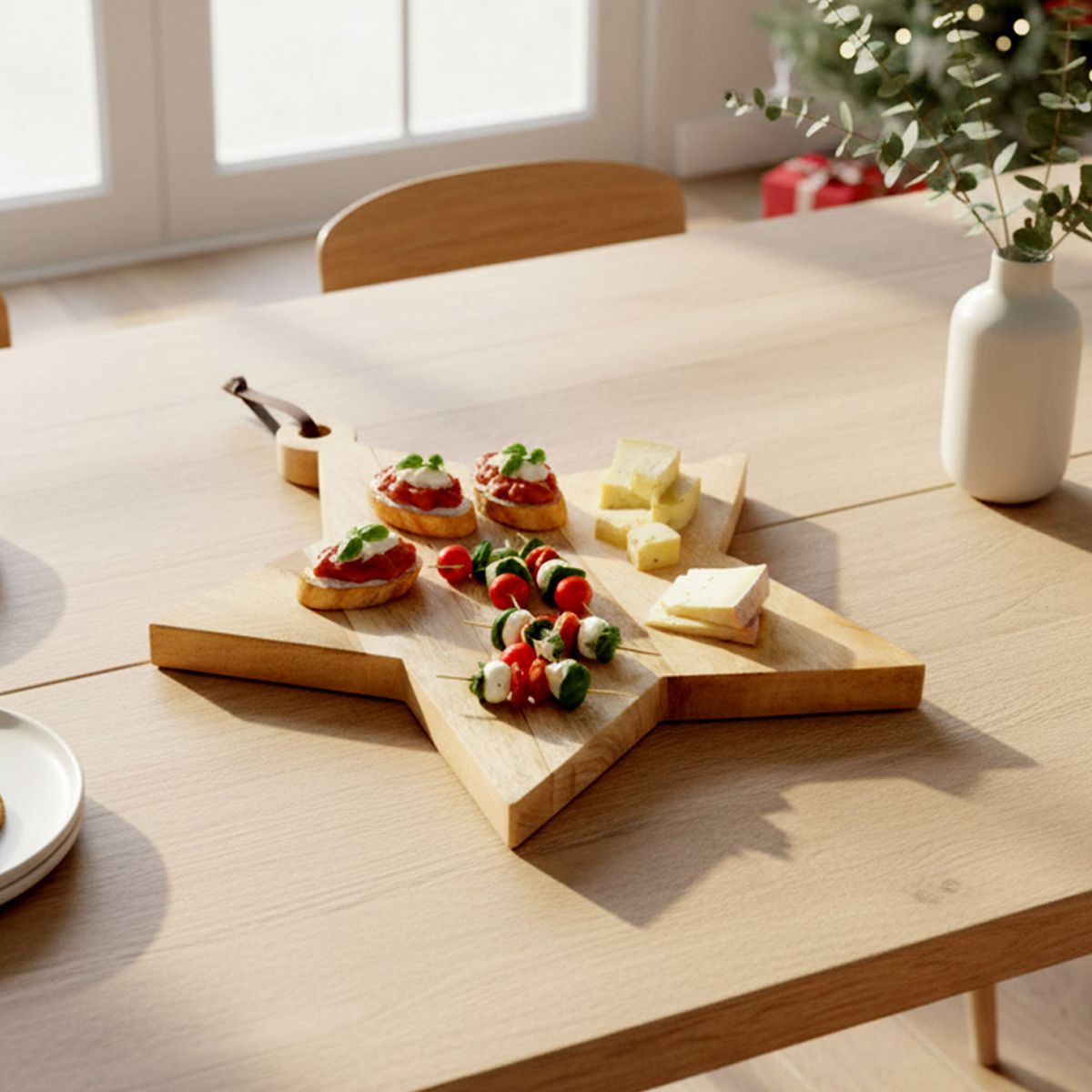 BASEMENT HOME - Tabla Aperitivo Estrella Madera Acacia Basement Home