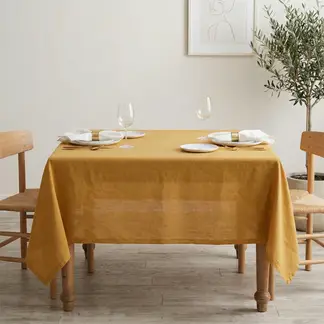 BASEMENT HOME - Mantel De Lino Rectangular Cotton Linen