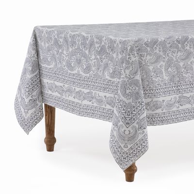 Imagen 2 del producto Mantel Rectangular Estampado Gris Block Print